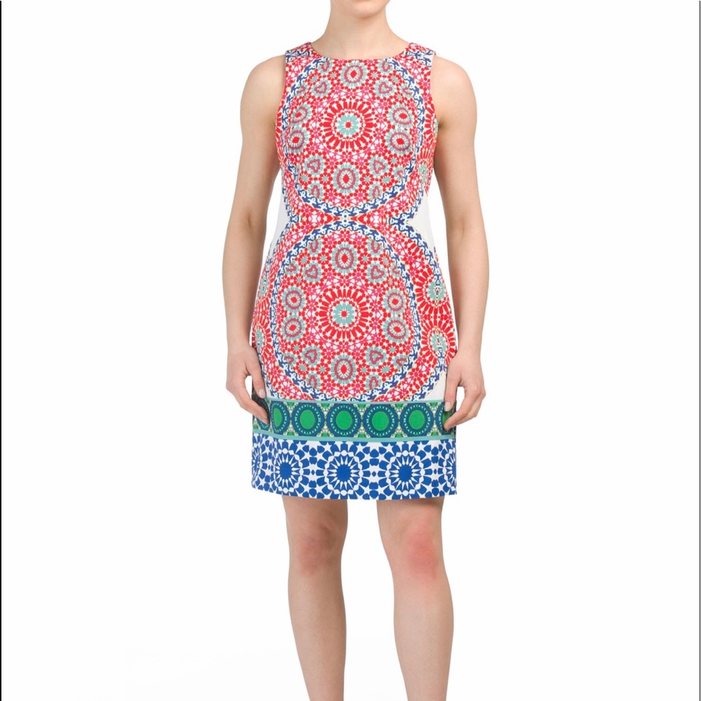 NWT London Times flower printed sateen dress